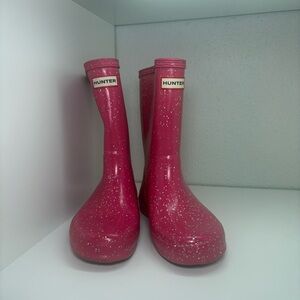 Hunter Little Kids First Giant Glitter Kid's Rain Boots, Thrift, K1